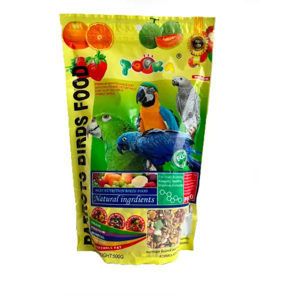 Parrots birds food